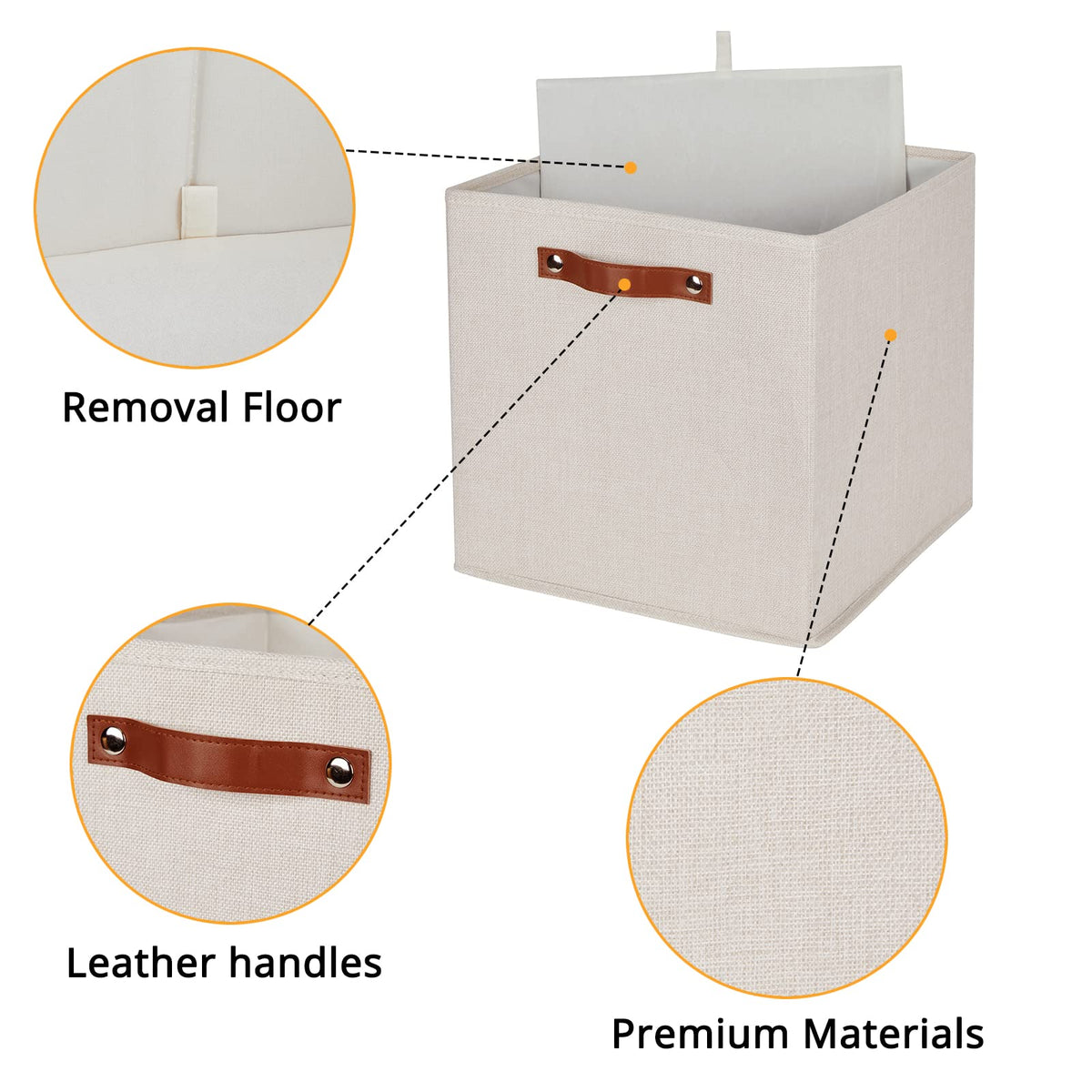Storage Baskets for Shelves Closet Storage (4 Count)