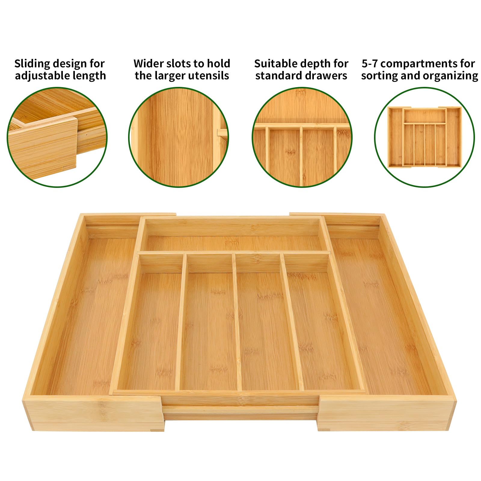 Bamboo Drawer Organizer
