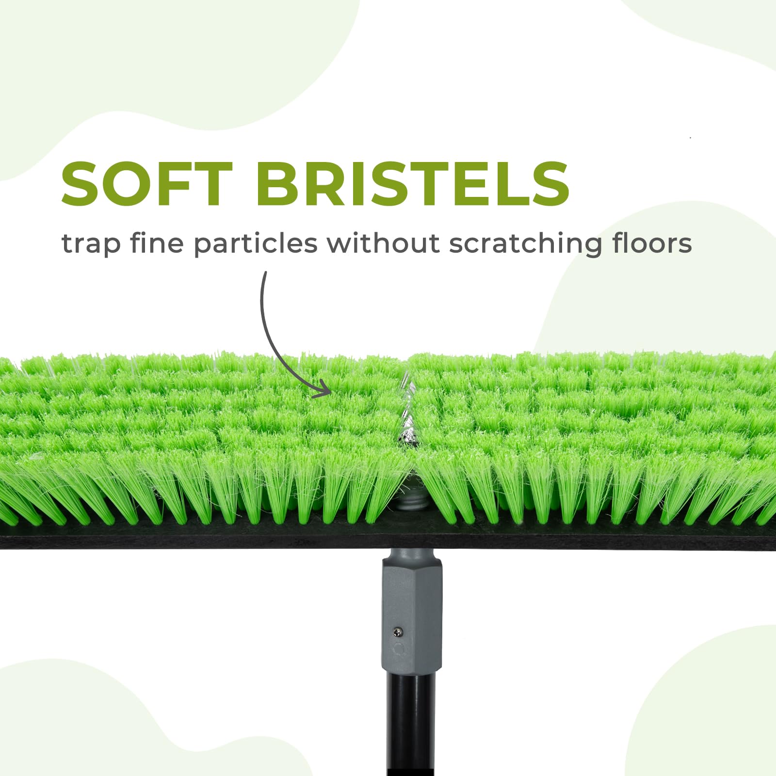 18” Indoor Shop and Garage Push Boom with Soft Bristles