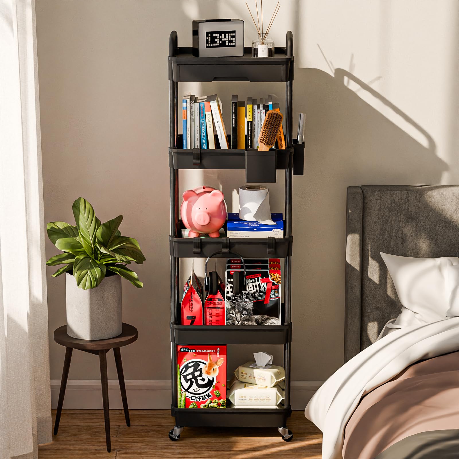 5 Tier Rolling Cart Organizer