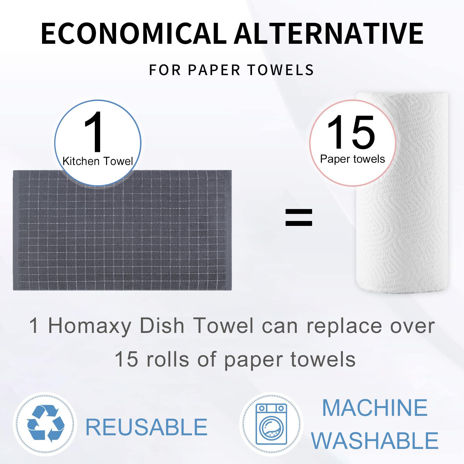 100% Cotton Terry Kitchen Towels (4 Count)