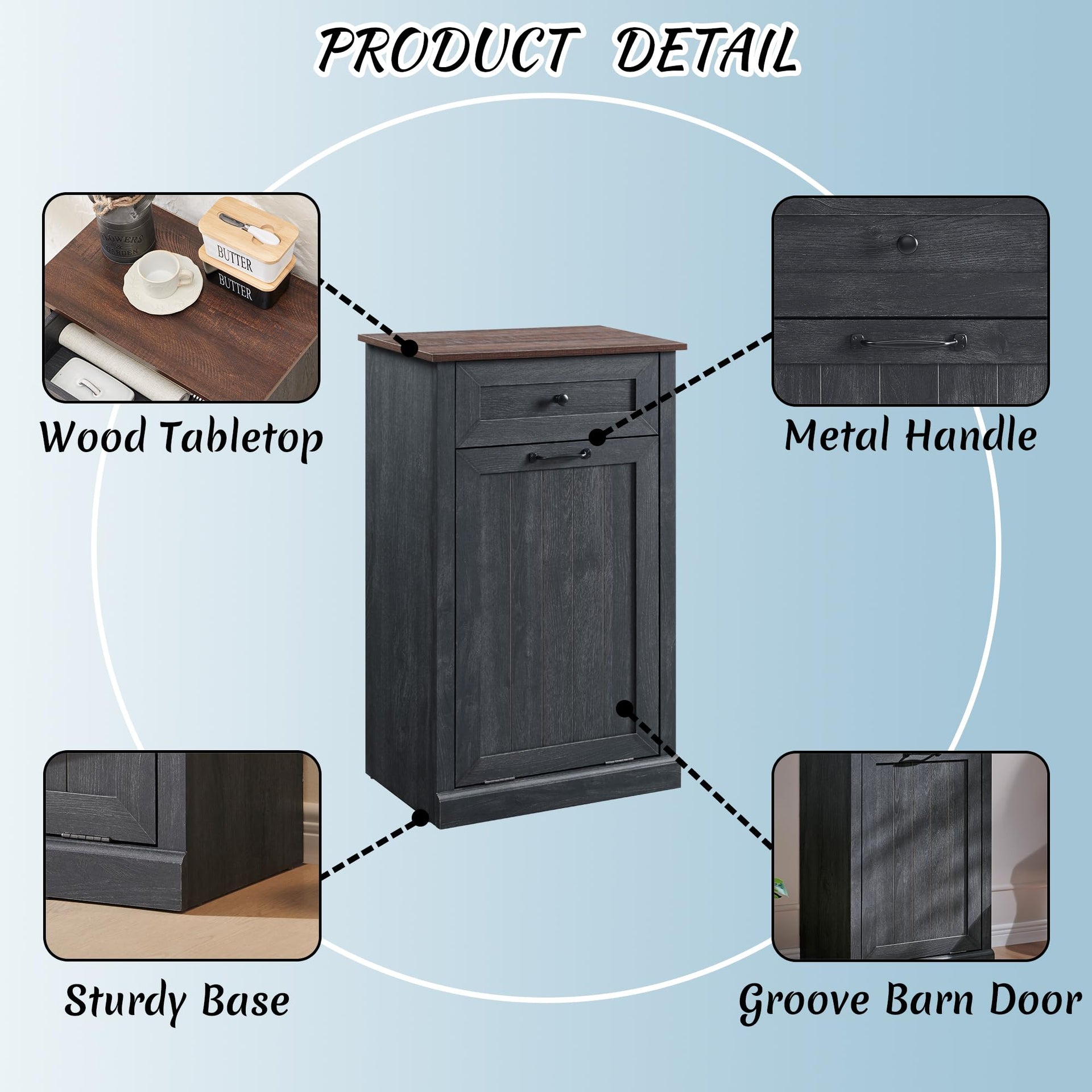 Tilt Out Laundry Hamper Cabinet