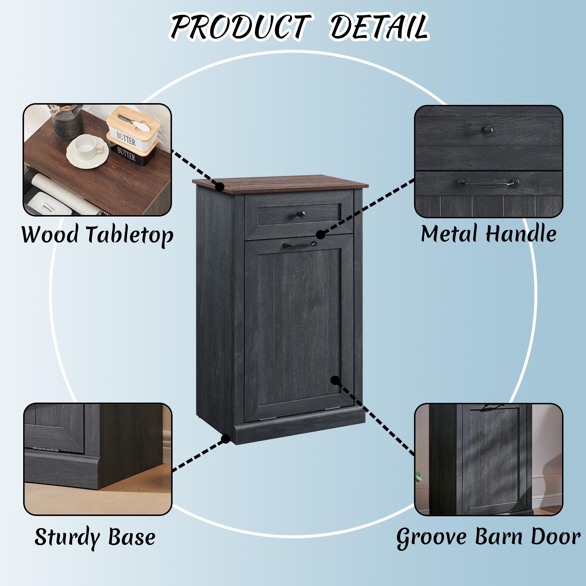 Tilt Out Laundry Hamper Cabinet