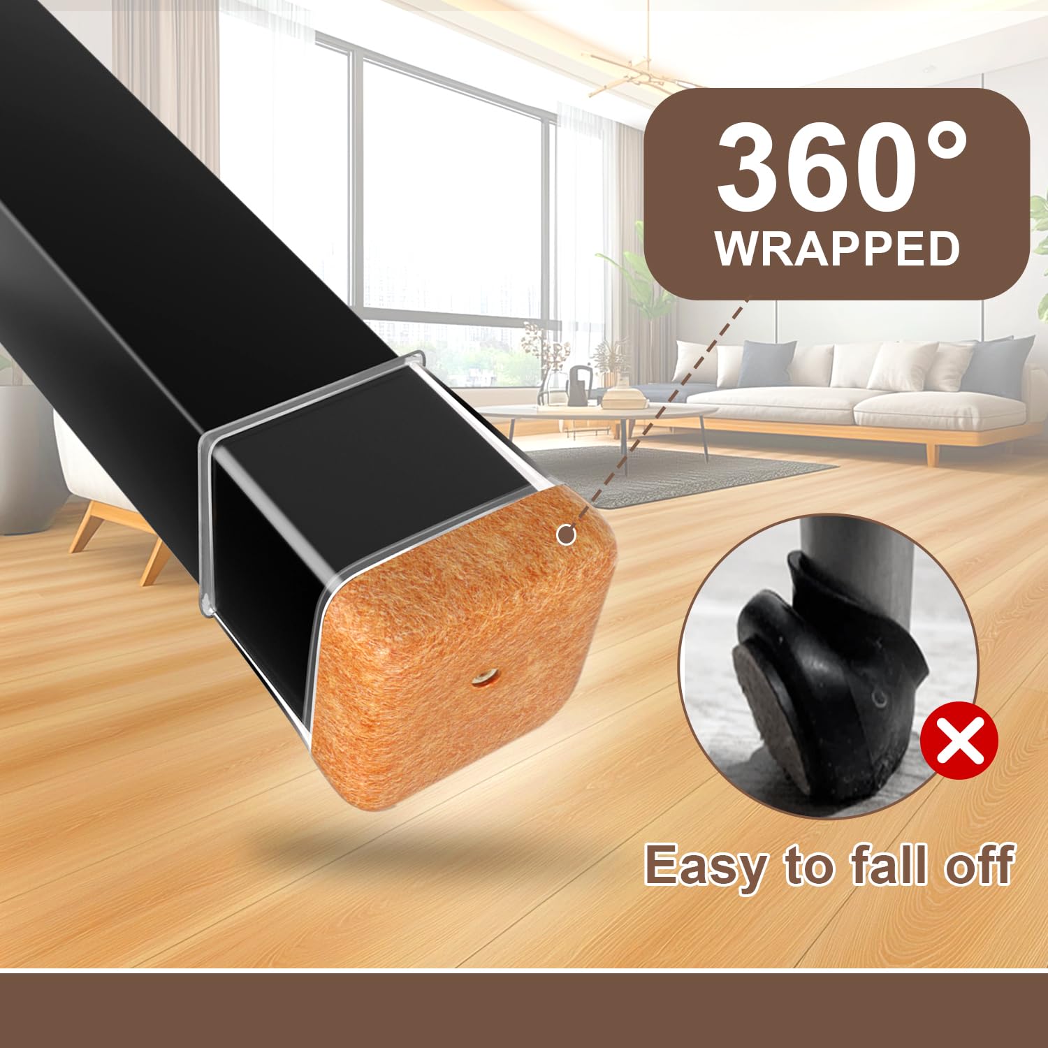 20 Pcs Chair Leg Floor Protectors Fit Diameter (20 Count)