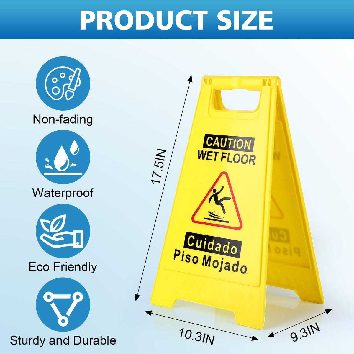 2 Pack Caution Wet Floor Sign (2 Count)