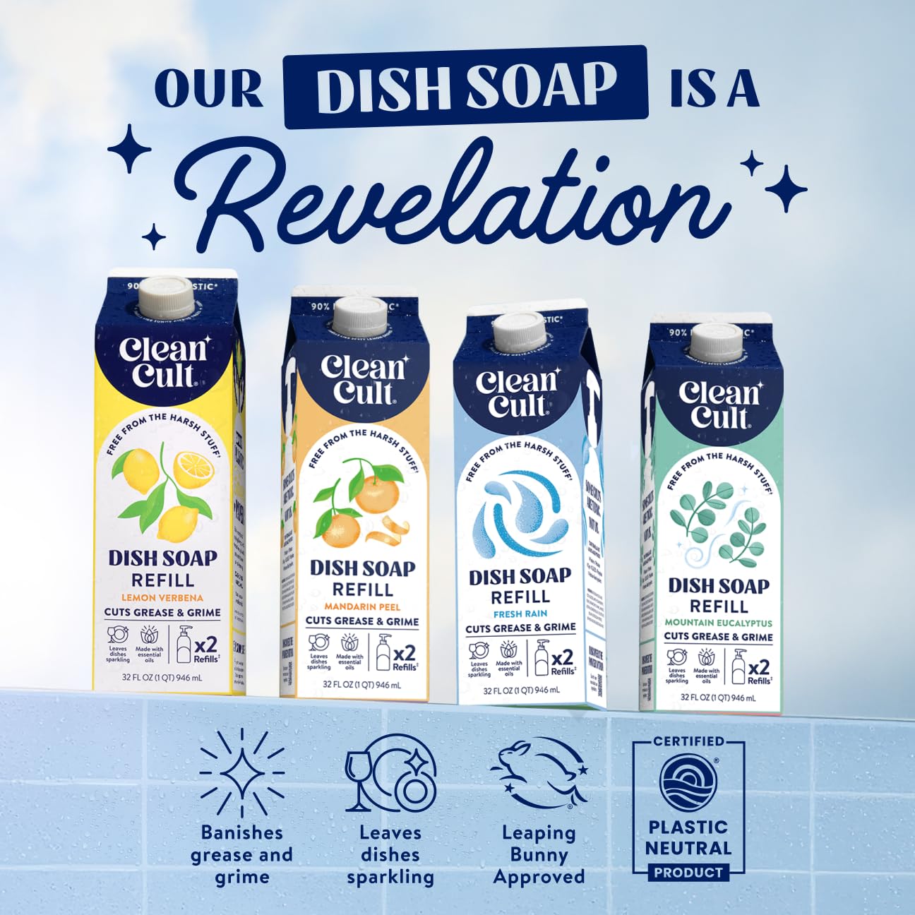 Dish Soap Liquid Refills (96 Fl Oz)