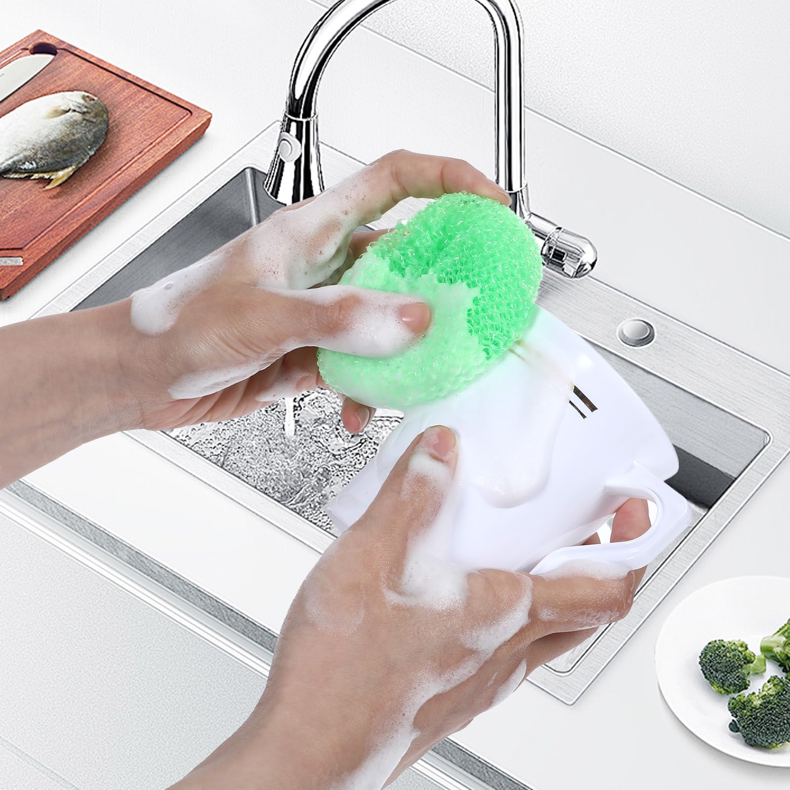 100 Pc Plastic Scrubber for Dishe