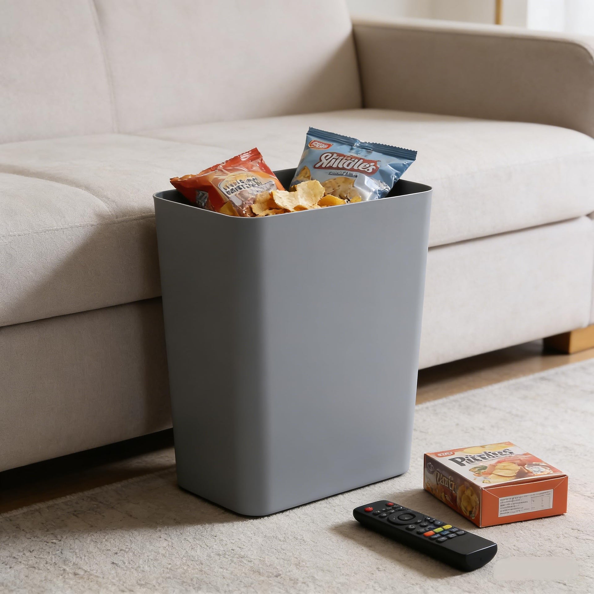 3 Pack Plastic Trash Can Wastebasket (3 Count)