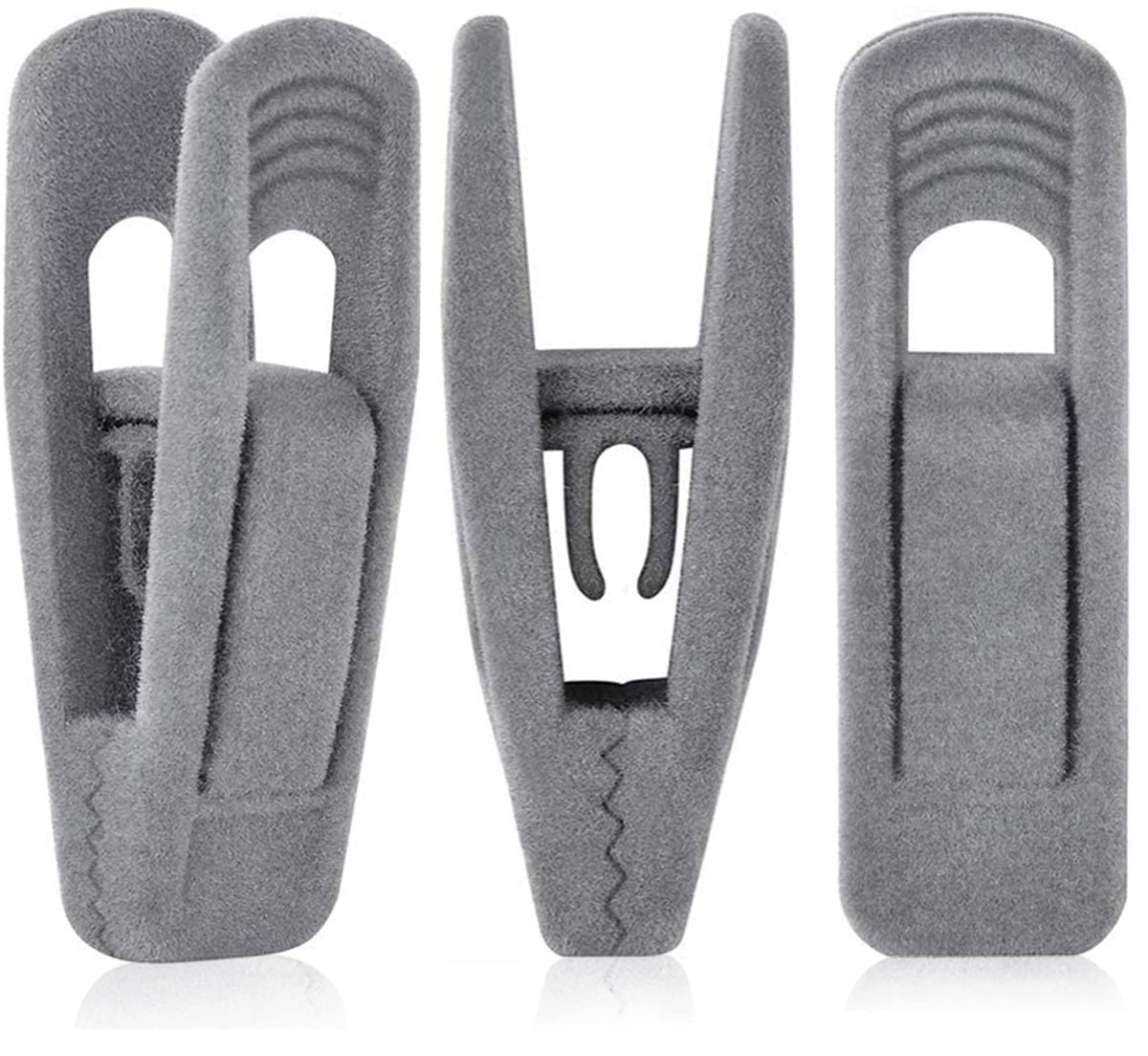 Grey Velvet Hanger Clips (60 Count)