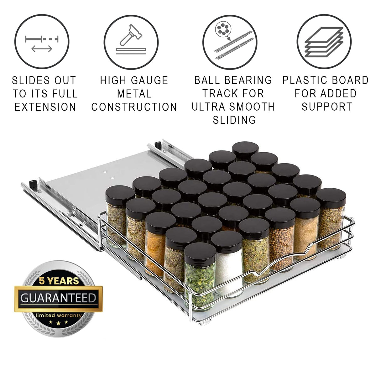 Pull Out Cabinet Spice Rack Organizer