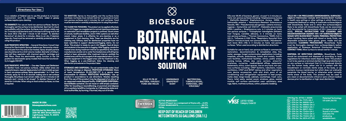 Botanical Disinfectant Solution (7040 Fl Oz)