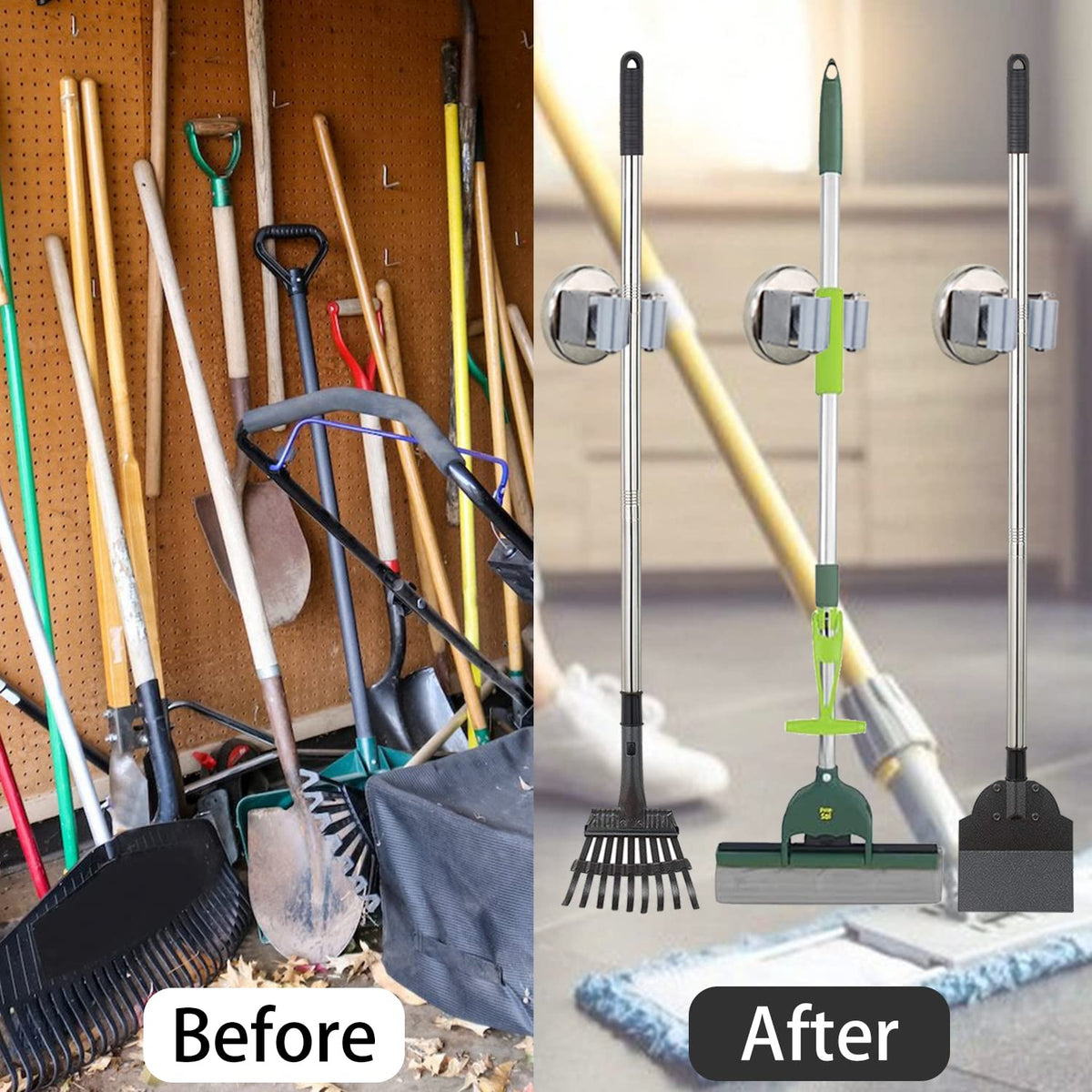 Magnetic Broom Holders (4 Count)