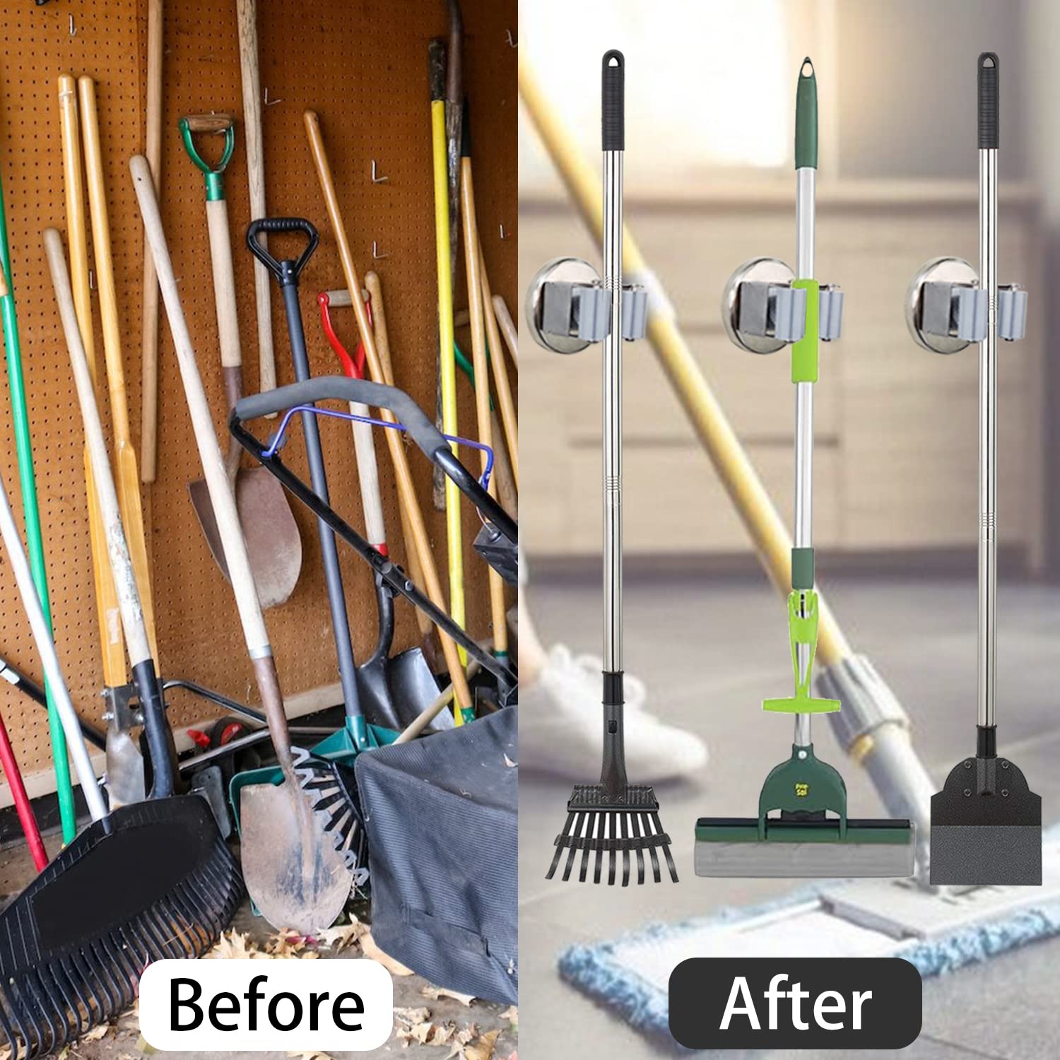 Magnetic Broom Holders (4 Count)