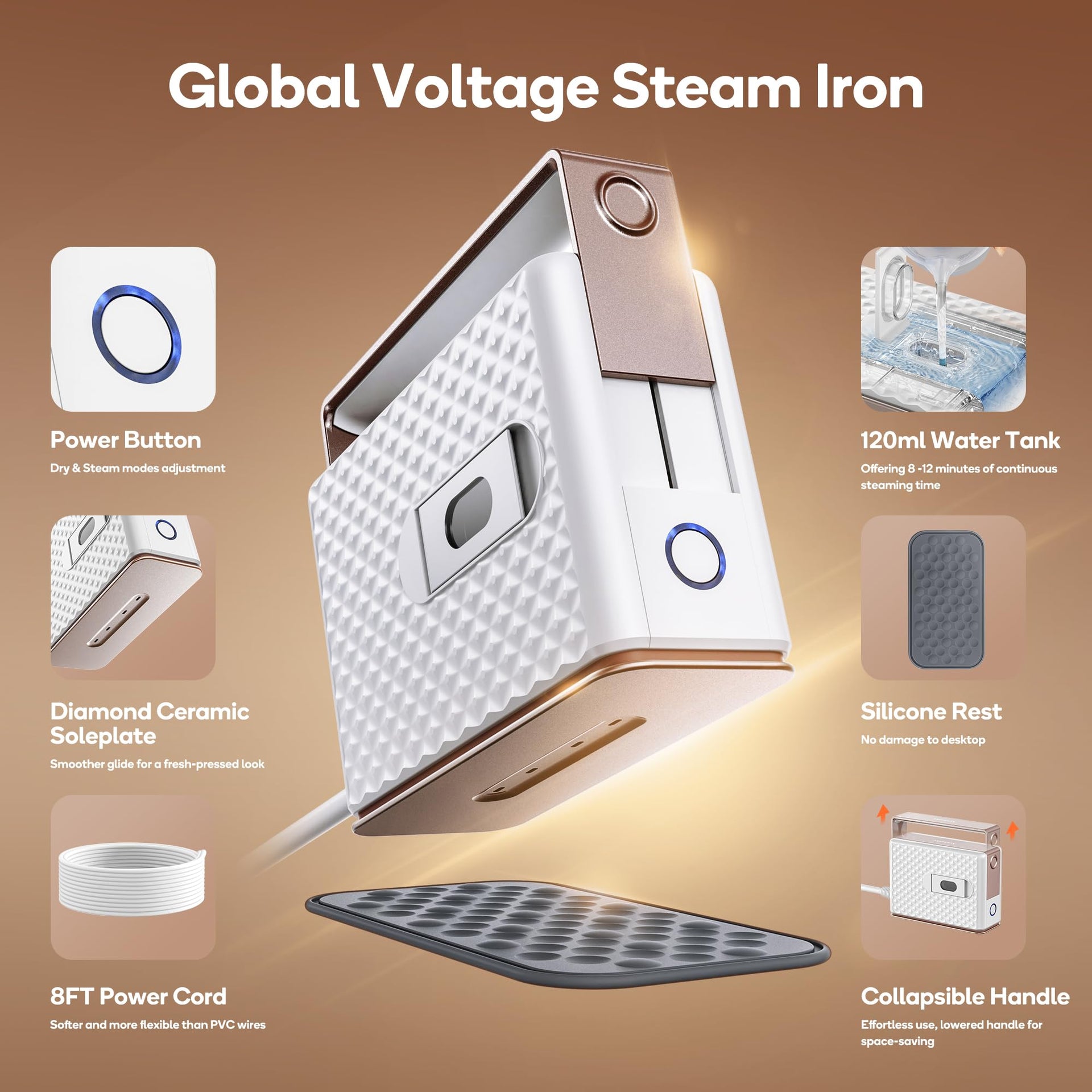 100 240V Travel Steam Iron