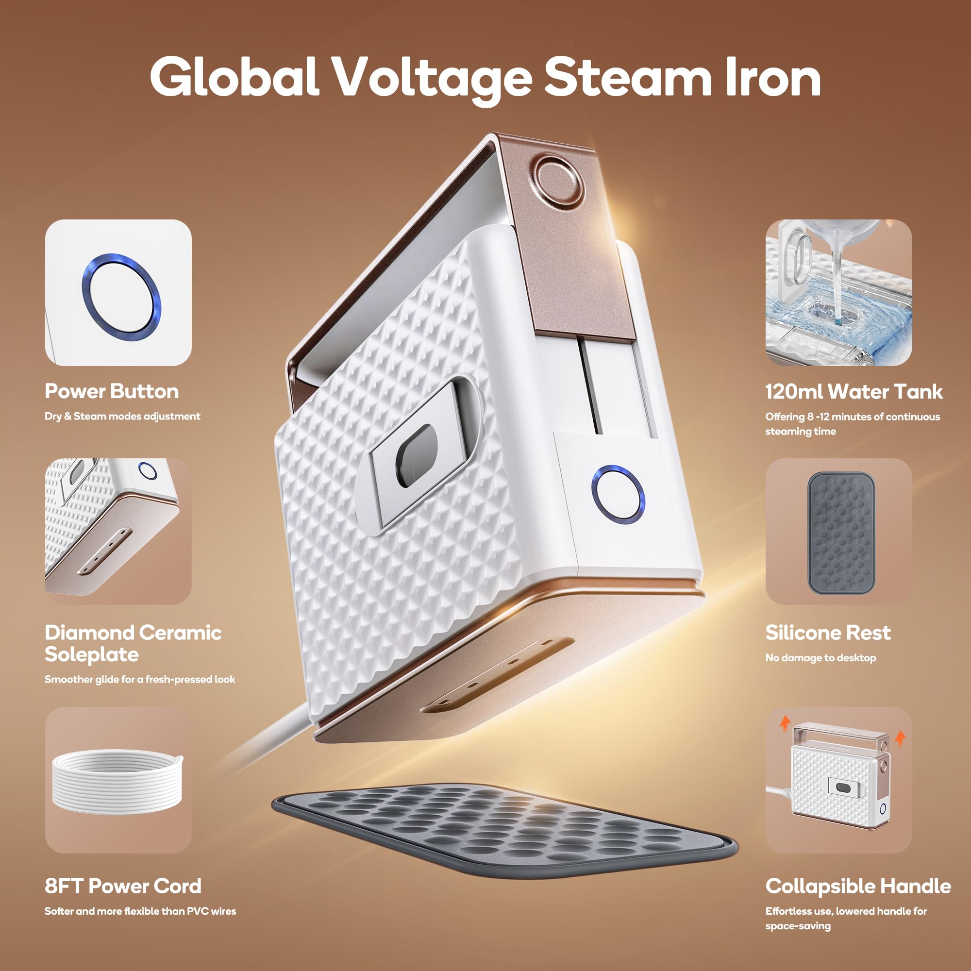 100 240V Travel Steam Iron