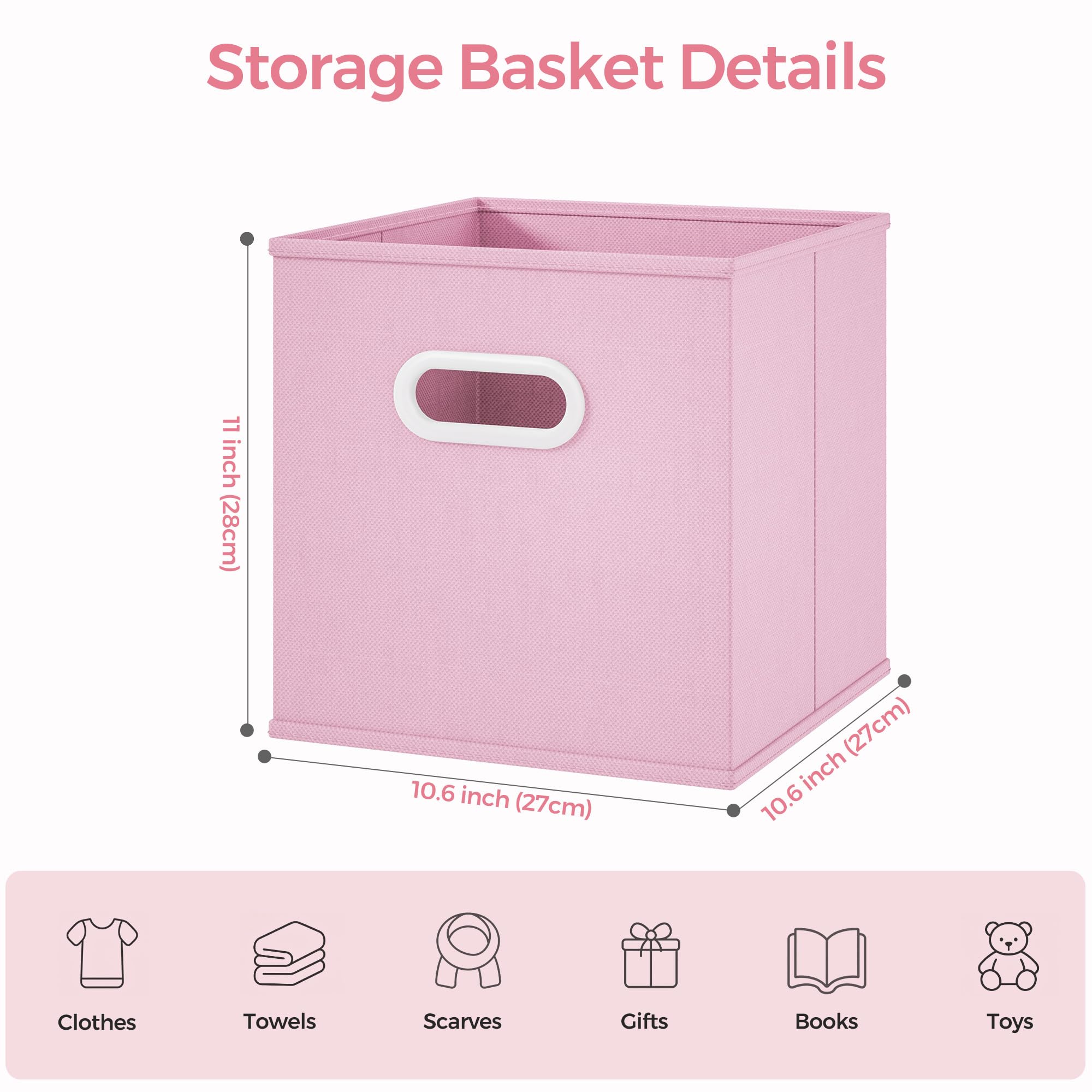 Fabric Storage Cubes Bins (6 Count)