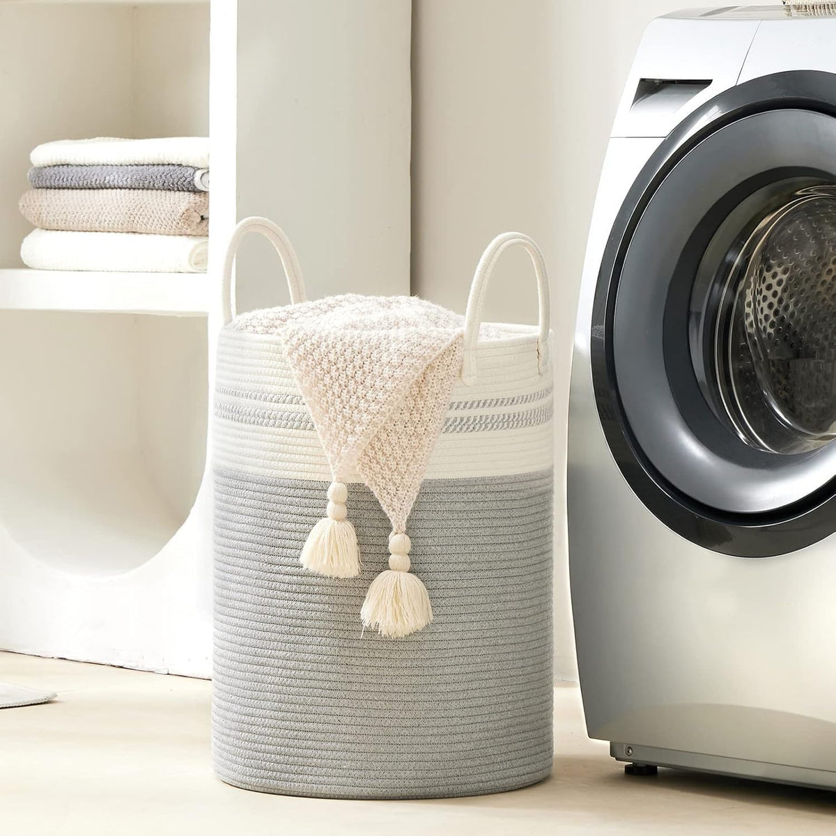 Woven Rope Laundry Hamper Basket