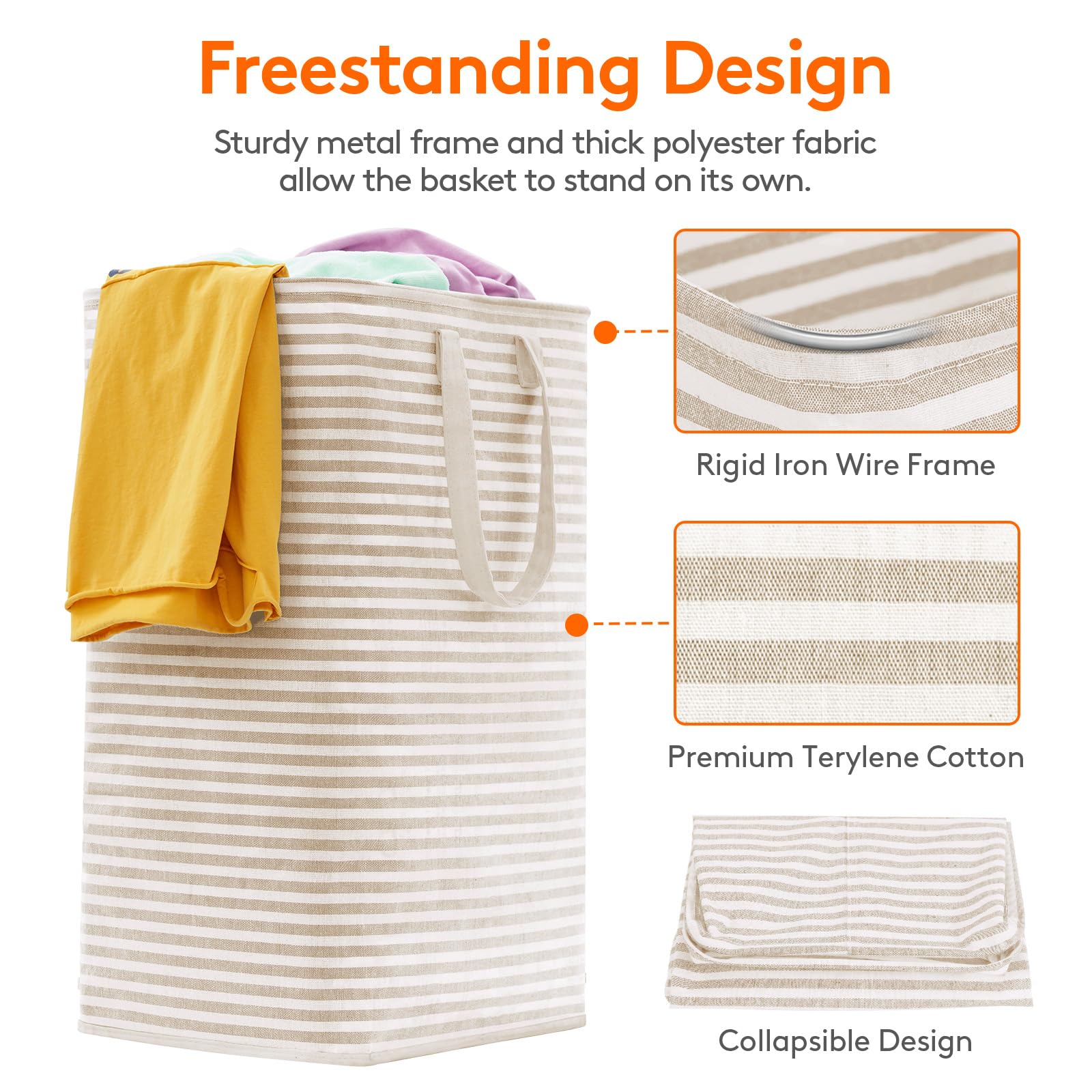 3 Pack Laundry Basket 80L Each (3 Count)