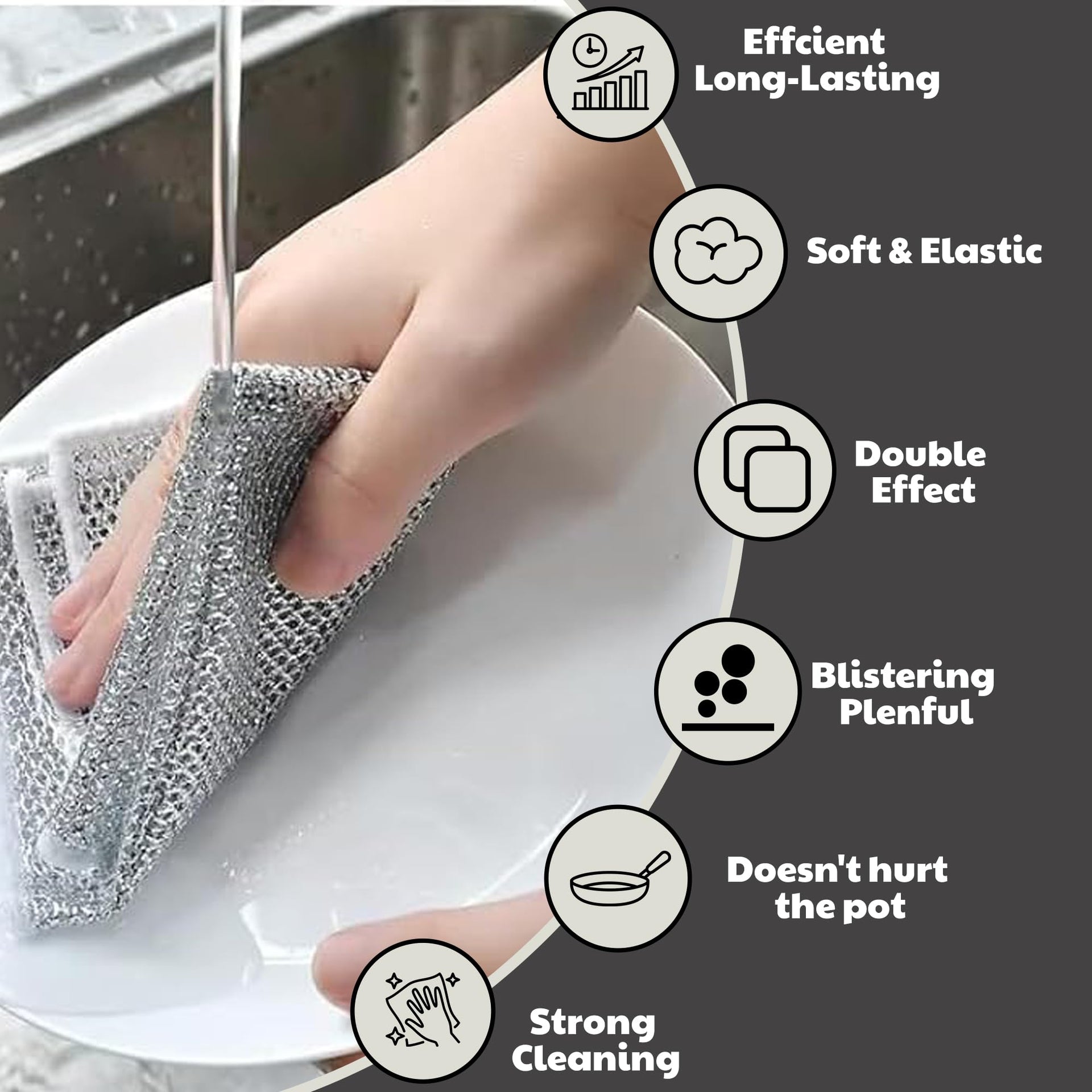 Non Scratch Wire Dishwashing Rag (10 Count)