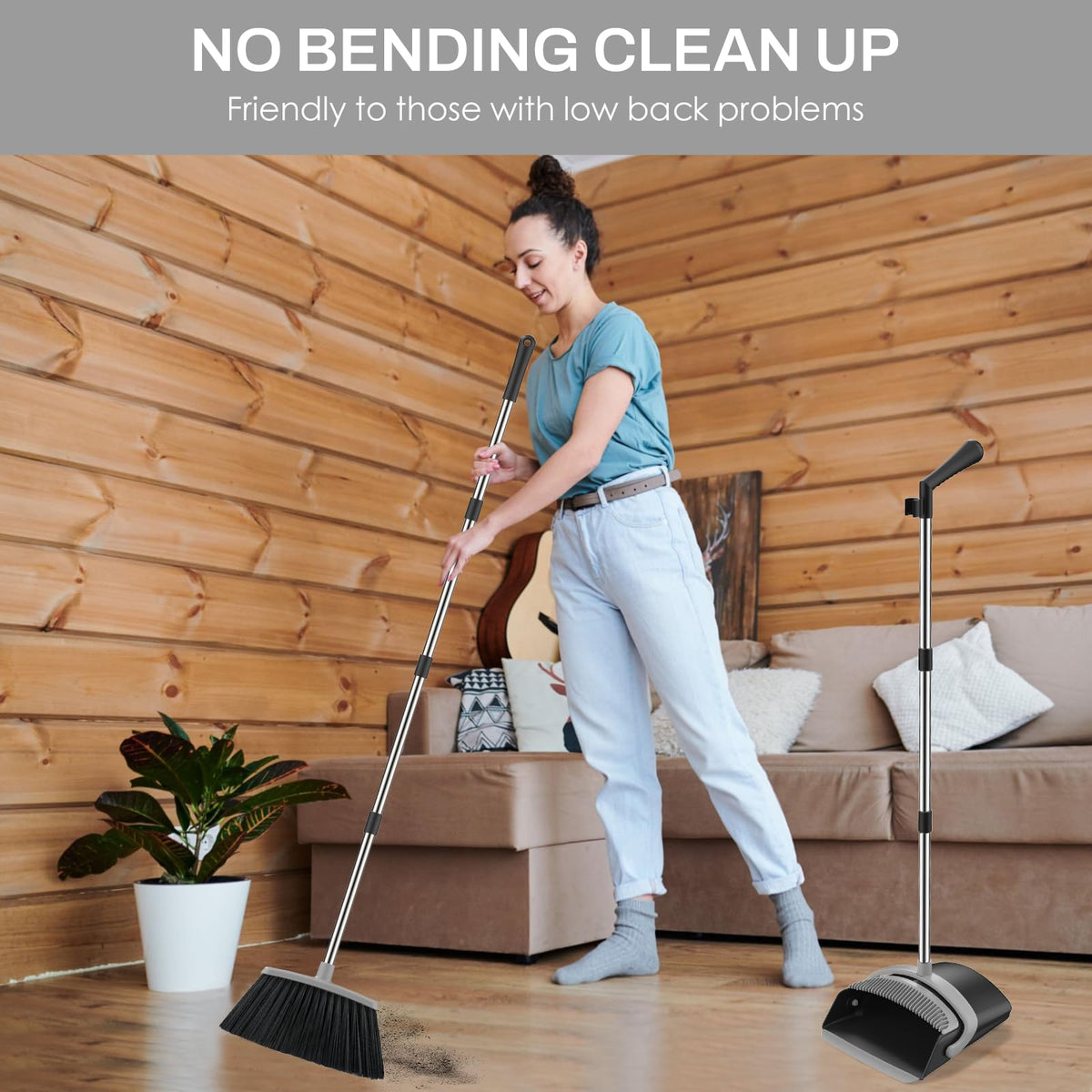 Broom and Dustpan Set for Home
