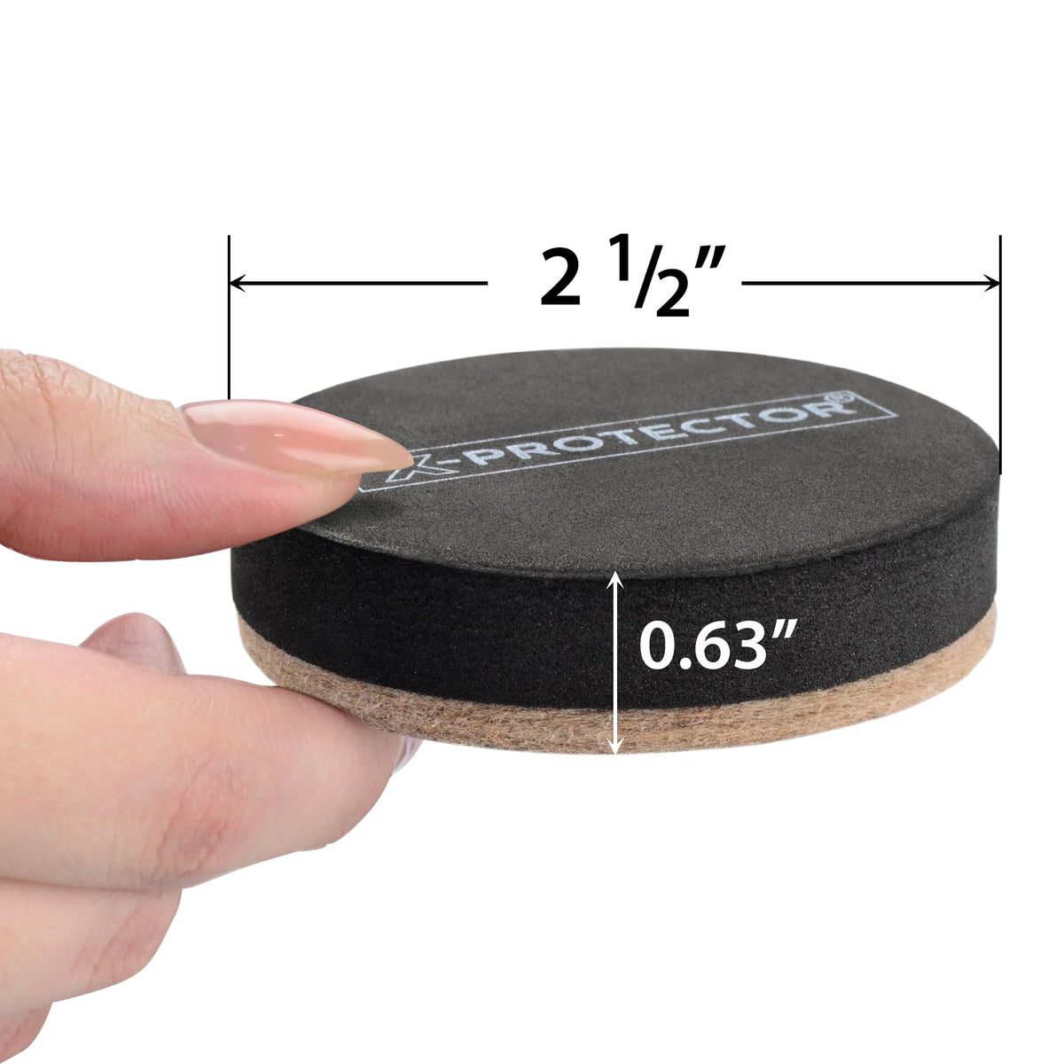 Felt Furniture Sliders Hardwood Floors X (24 Count)