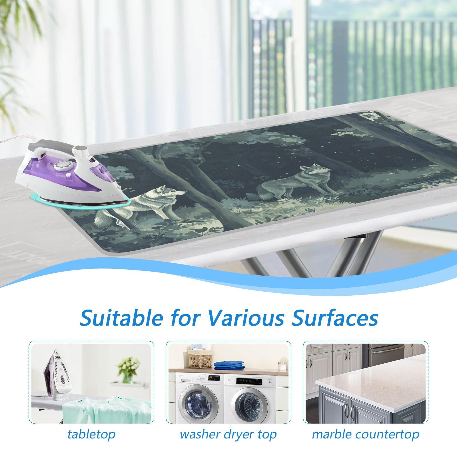 Ironing Mat Portable Ironing Pad Ironing Blanket for Table Top Heat Resistance Double
