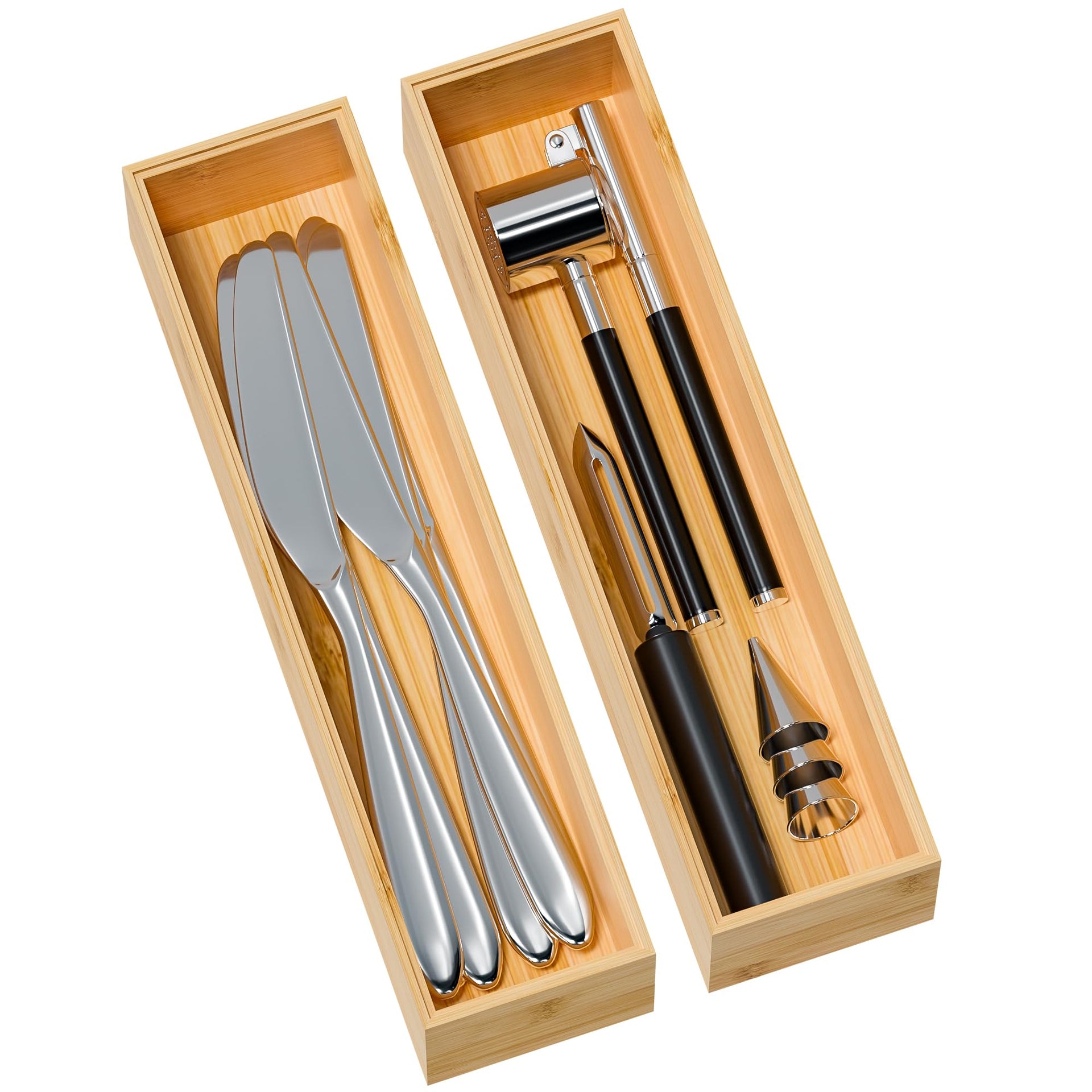 Kitchen Drawer Organizer Bins (2 Count)