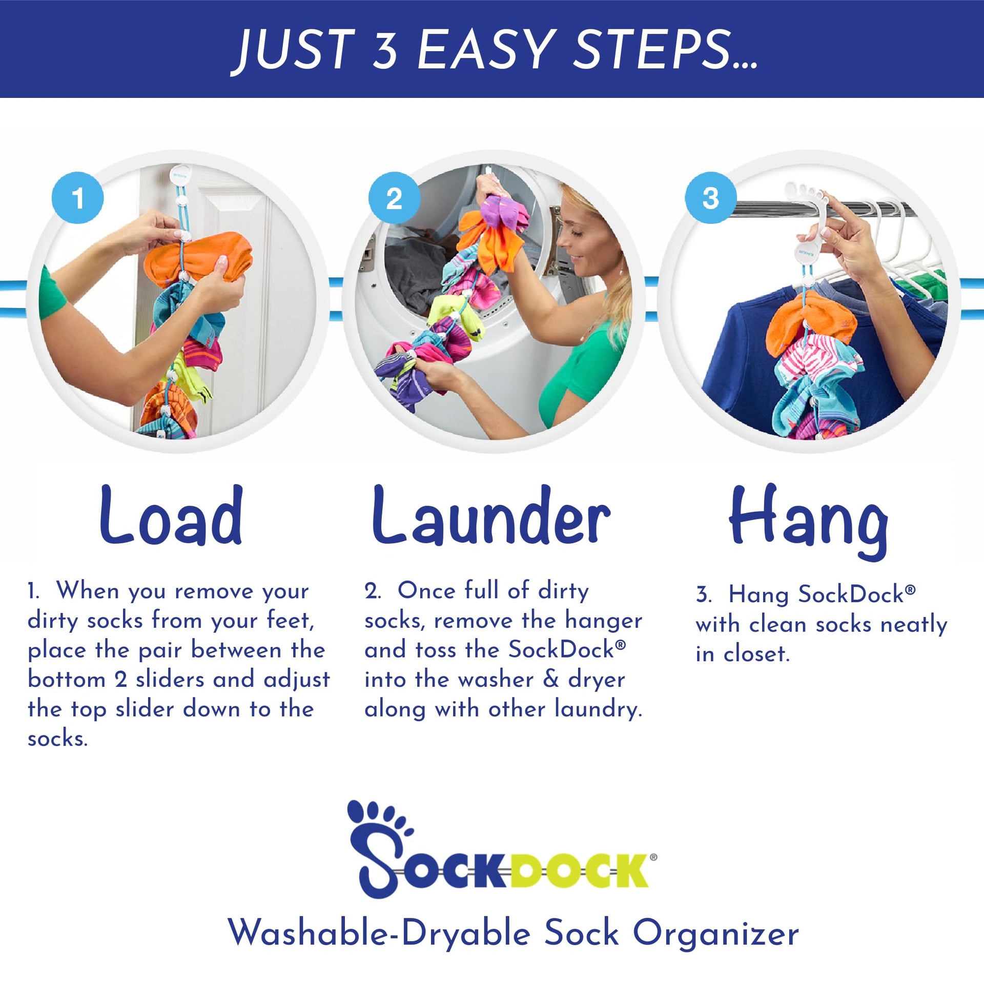 Sock Laundry Solution for Washing Drying & Storing Socks in Pairs