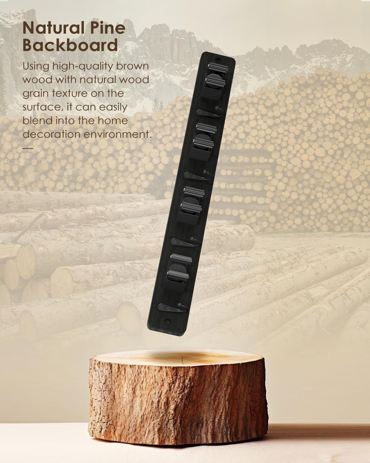 Black Broom Holder Wall Mount