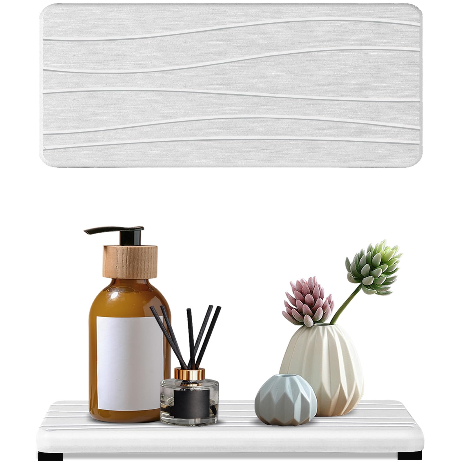 2PCS Water Absorbing Stone Tray (2 Count)
