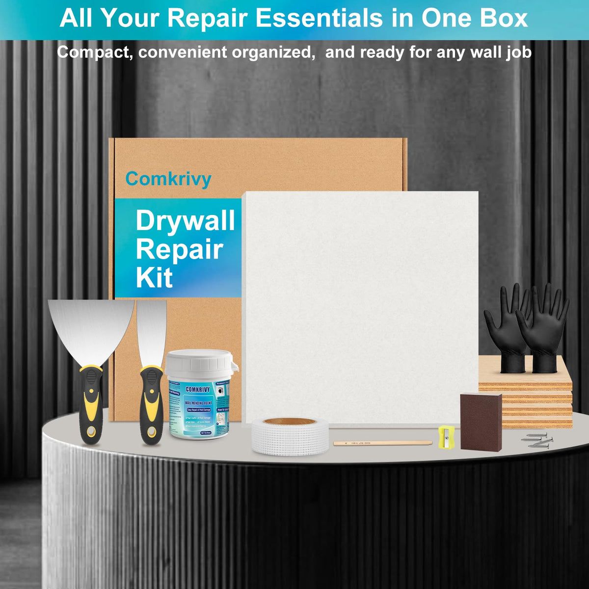 Drywall Repair Kit with 12"x12" Dry Wall Repair Panel