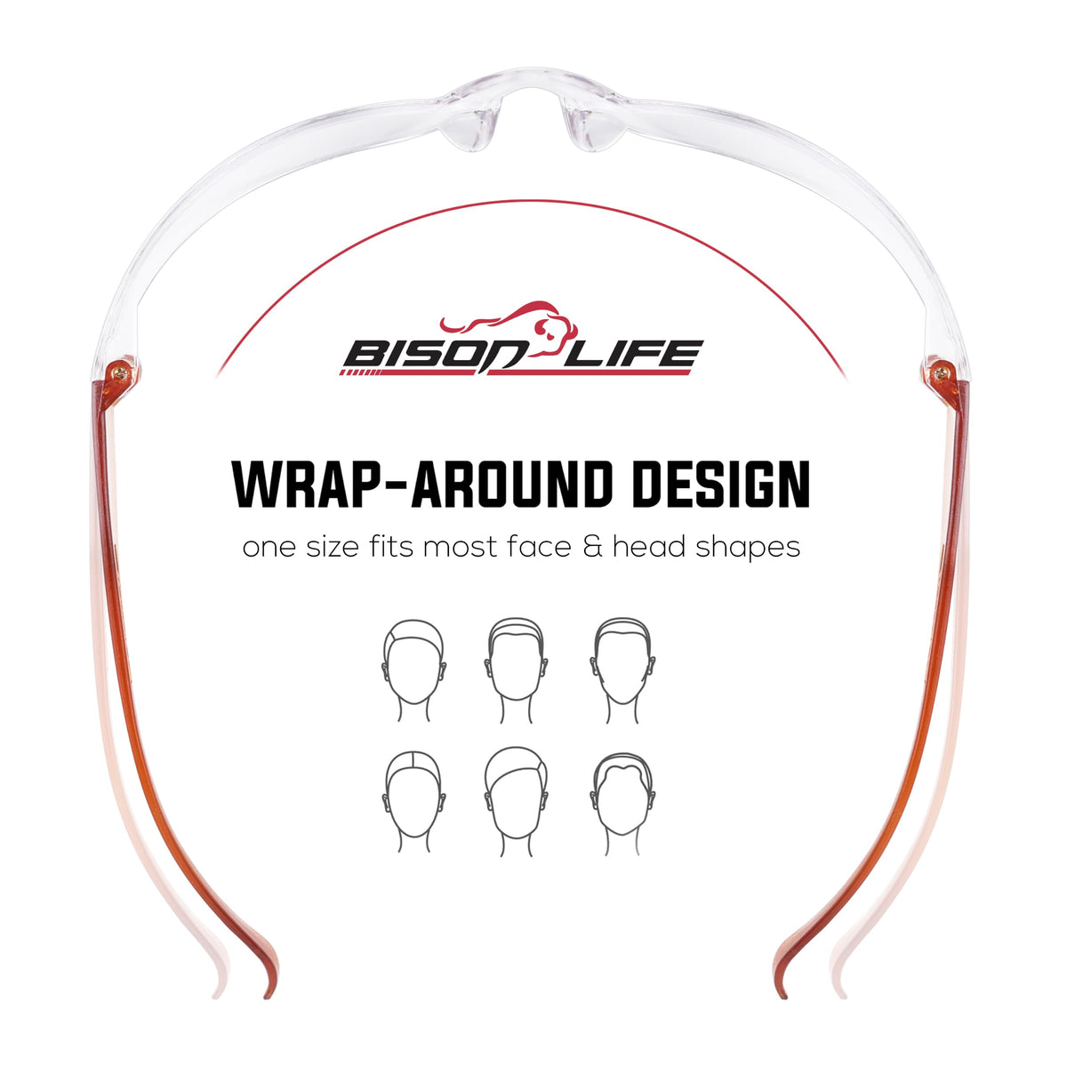 Clear Lens Orange Safety Glasses (12 Count)
