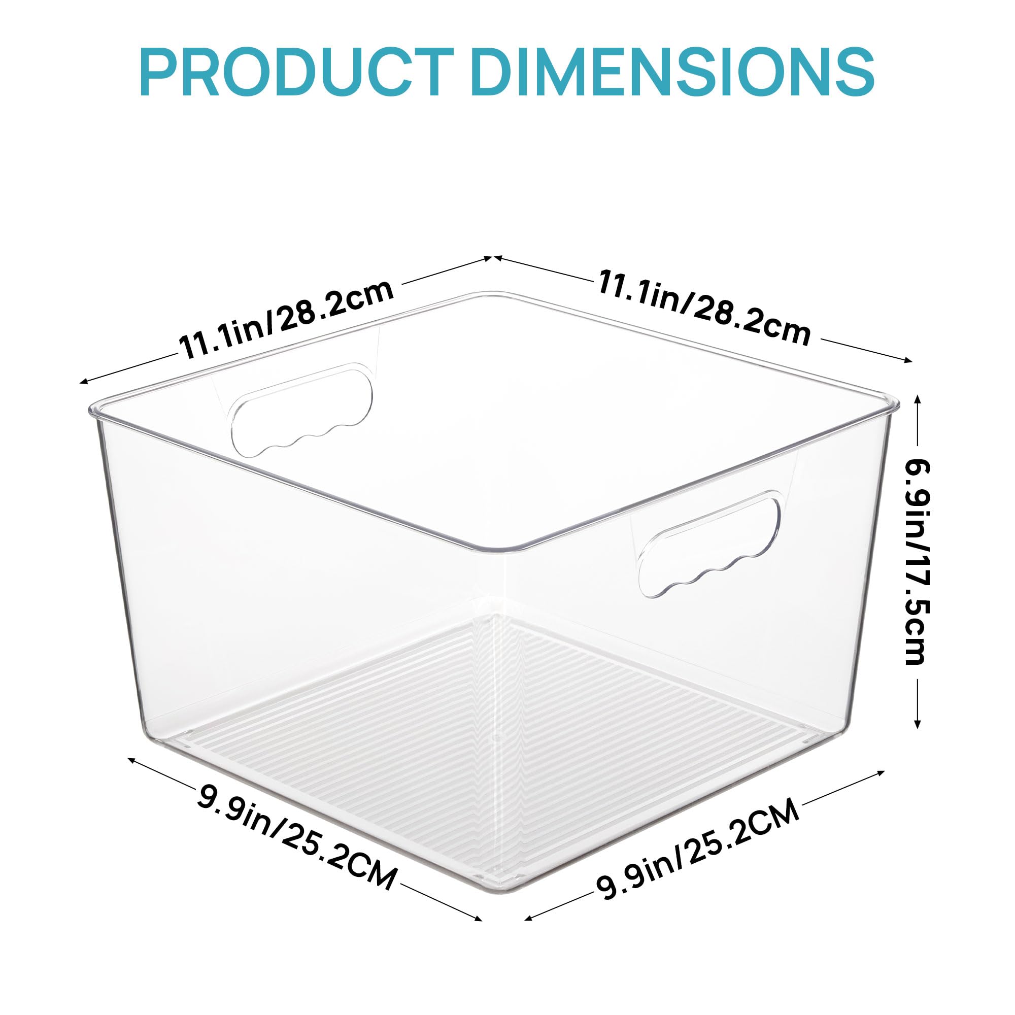 8 Pack Extra Large Clear Storage Bins (8 Count)
