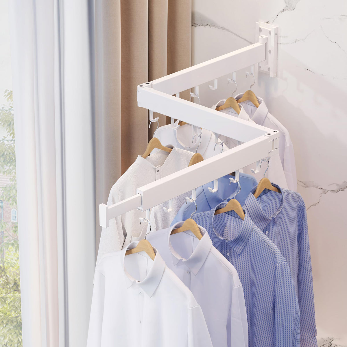 Wall Mounted Clothes Drying Rack