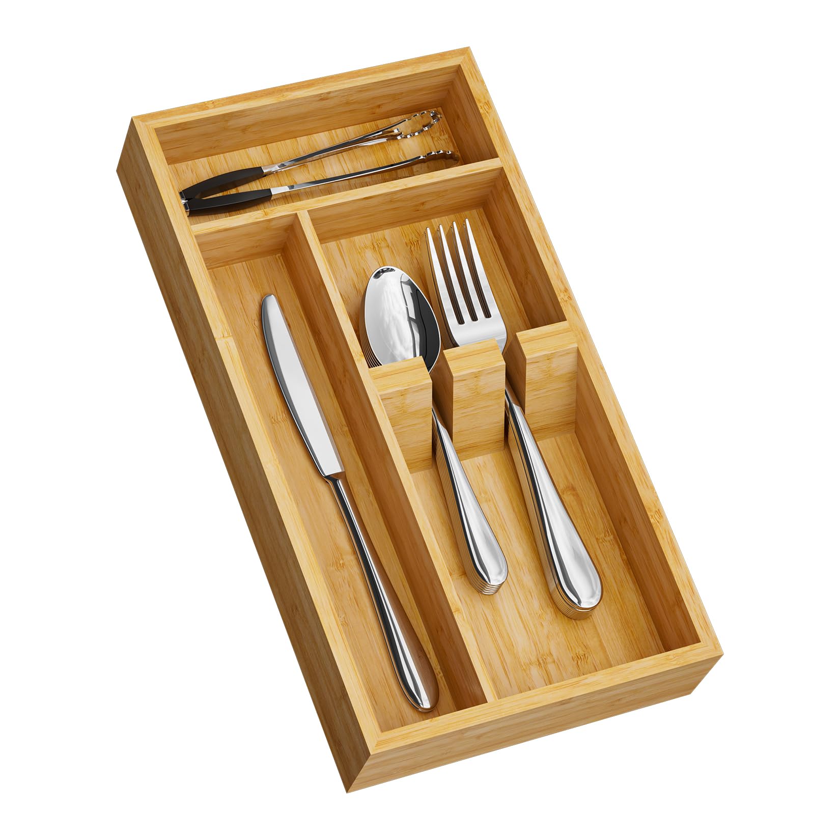 Bamboo Silverware Organizer