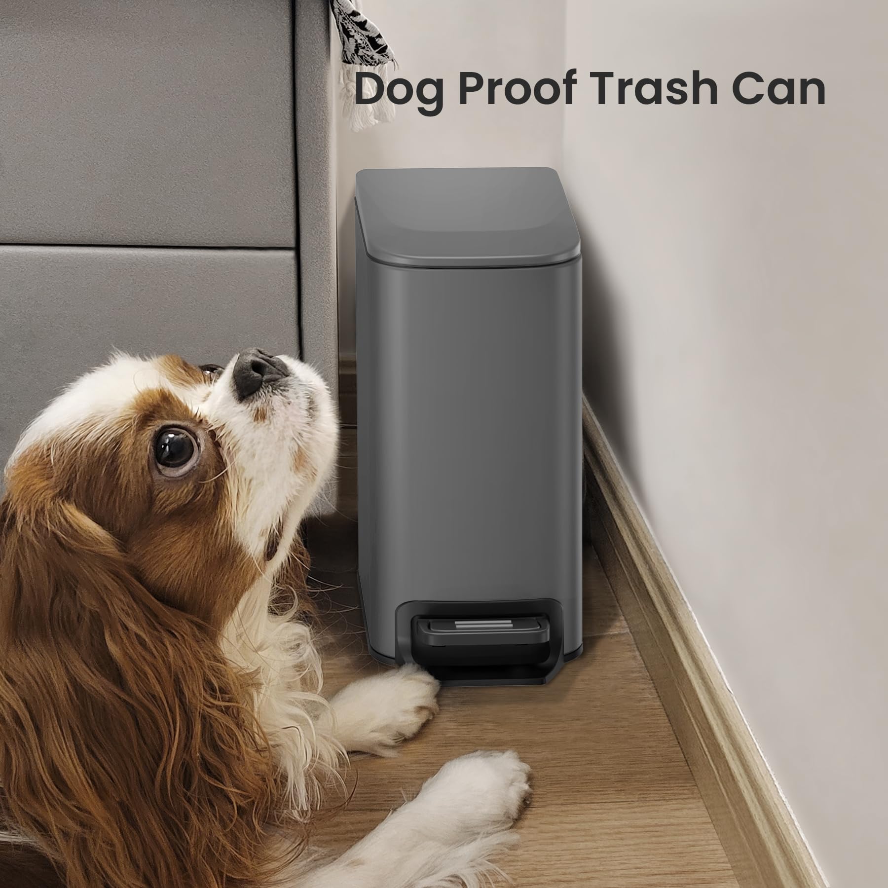 Small Bathroom Trash Can with Lid