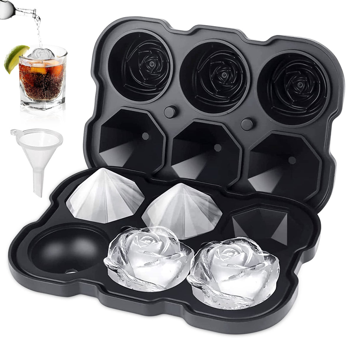 Silicone Ice Cube Tray with Lids (9.99 Count)