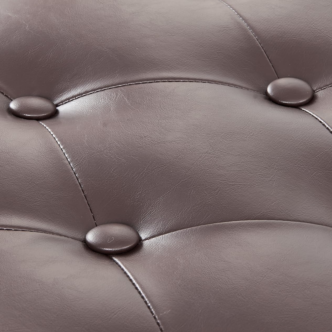 Leather Ottoman with Storage