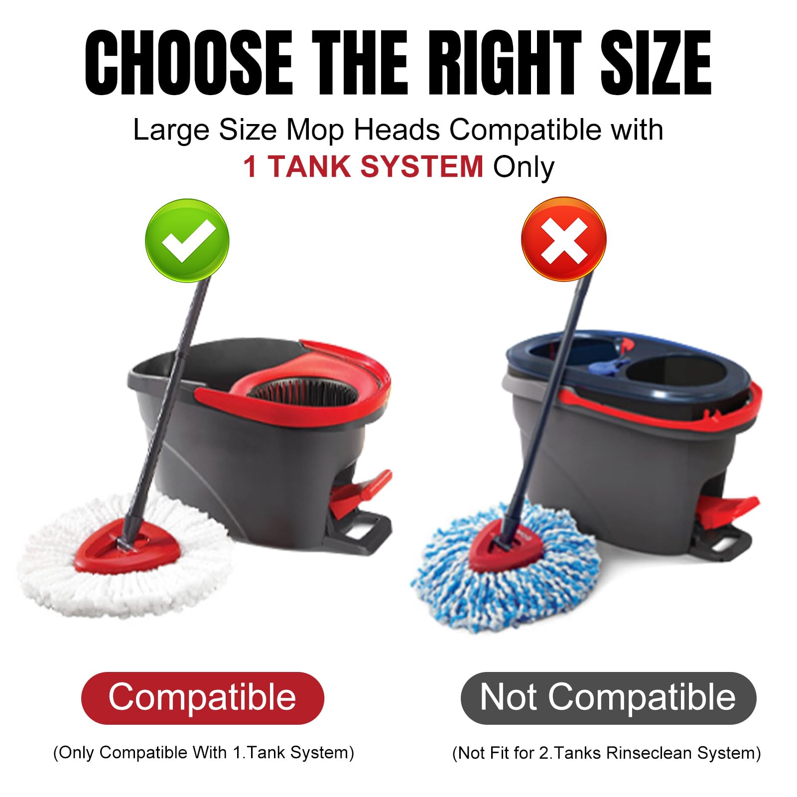 6Pcs Spin Mop Refills Compatible with Cedar