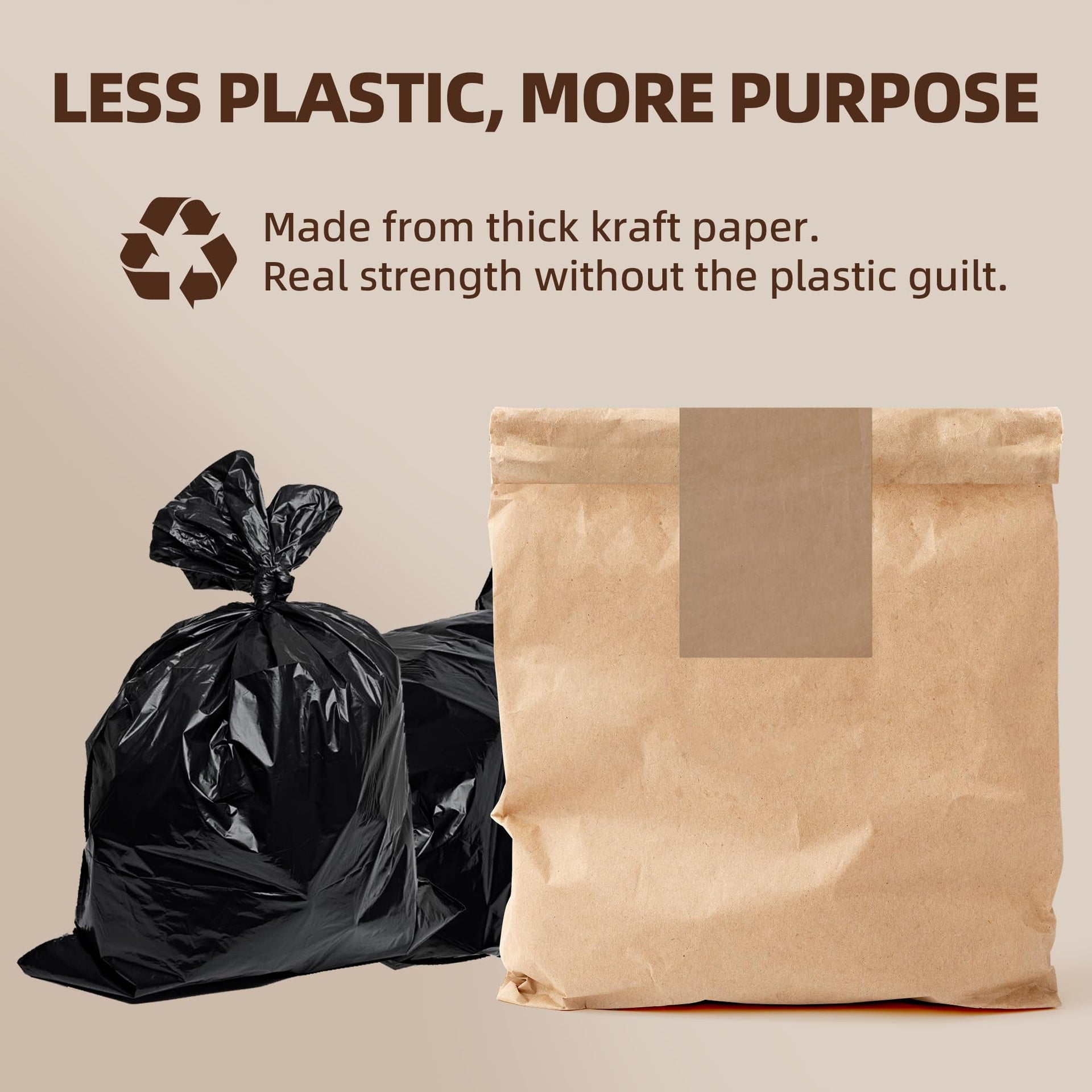 15-Pack) Calvana Super Strong Compactor Bags, Heavy-Duty Kitchen Paper Trash Bags with Leak Proof Plastic Liner, Fits GE Model Compactors with Rectangular Containers, Includes 15 Sticker Seals (15 Count)