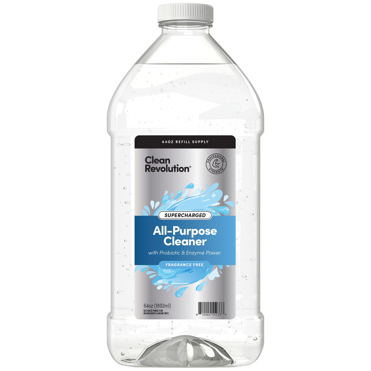 SuperCharged All Purpose Cleaner Refill with Smart Probiotic + Enzyme Complex (64 Fl Oz)