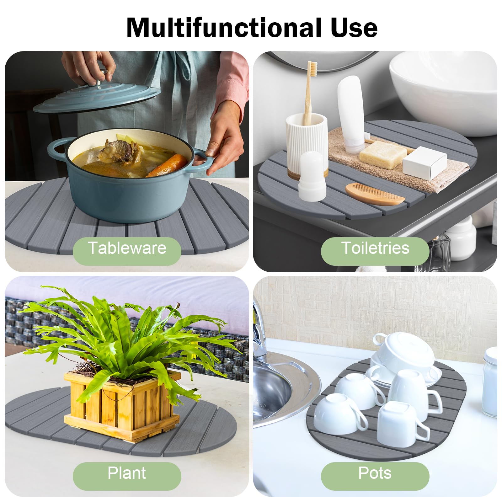 Stone Dish Drying Mat for Kitchen Counter