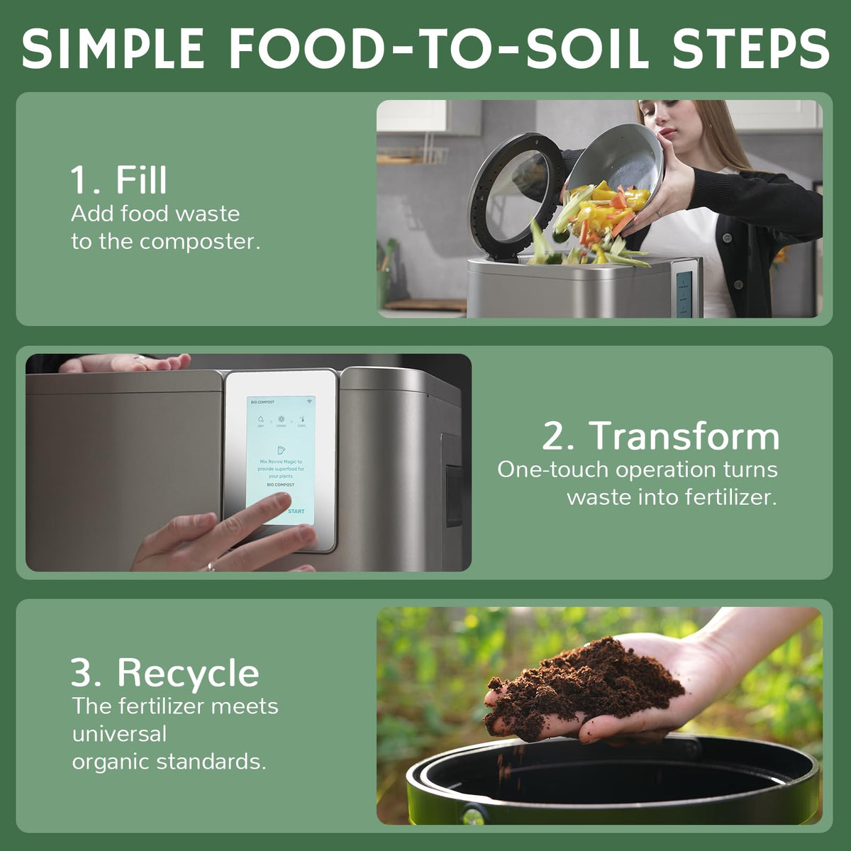 Revive R800 5L Smart WiFi Electric Kitchen Composter