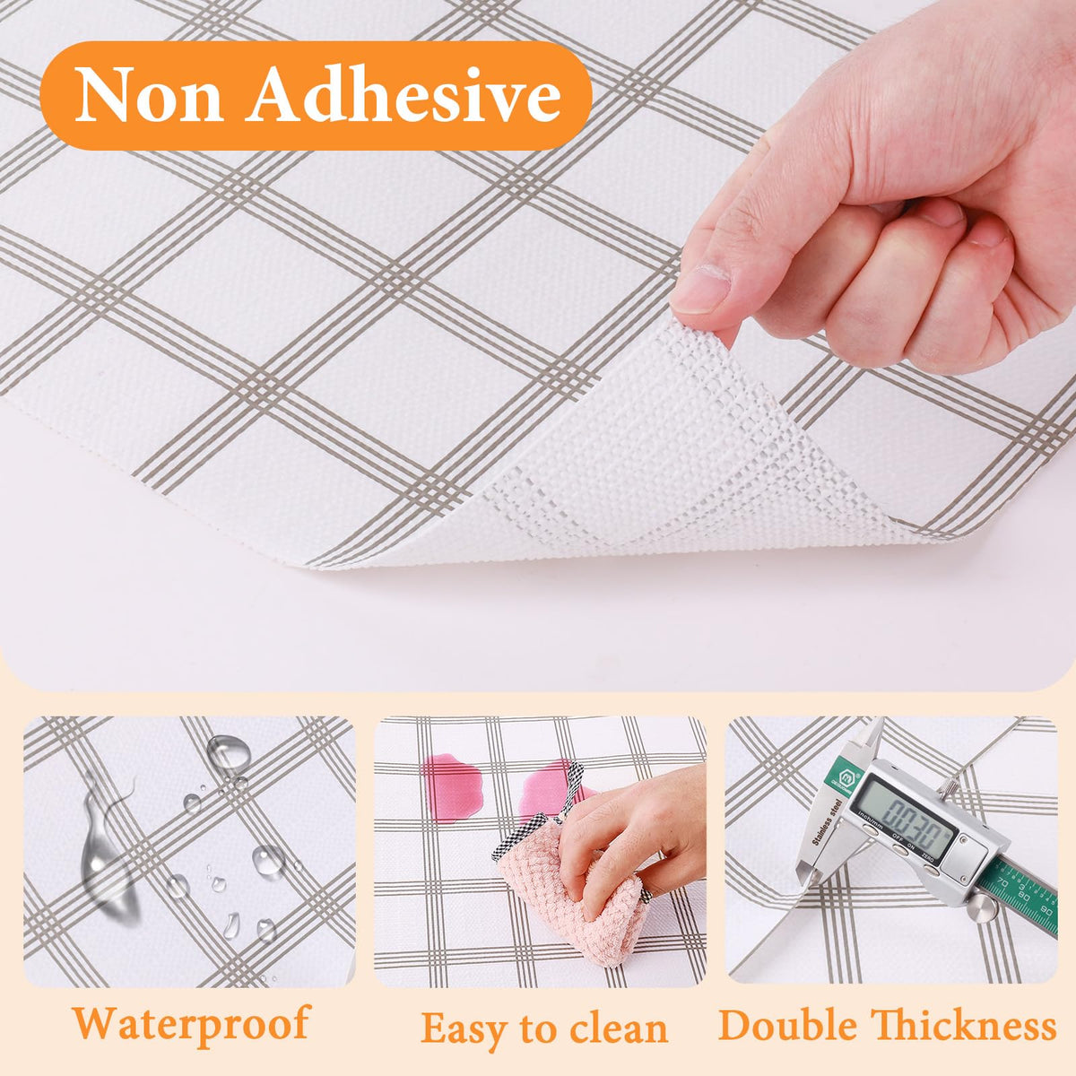 Shelf Liner for Kitchen Cabinets Non Adhesive Drawer Liner Non