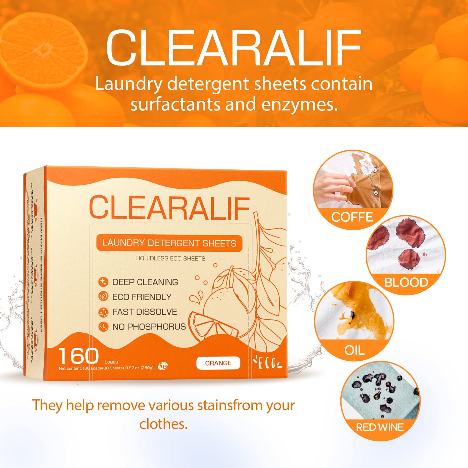 Laundry Detergent Sheets Up to 160 Loads (80 Count)