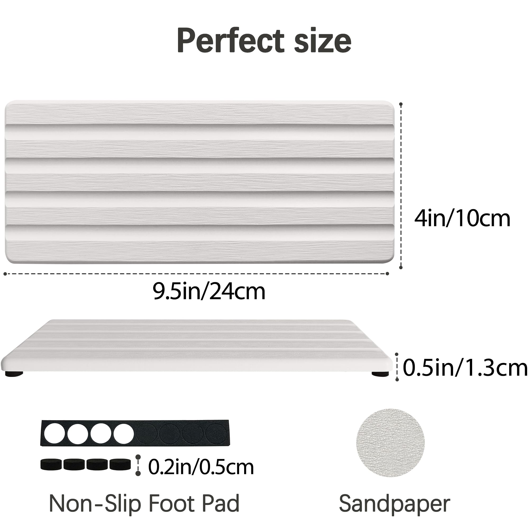 Diatomite Soap Dish Holder Water Absorbing Stone Tray Bathroom Countertop