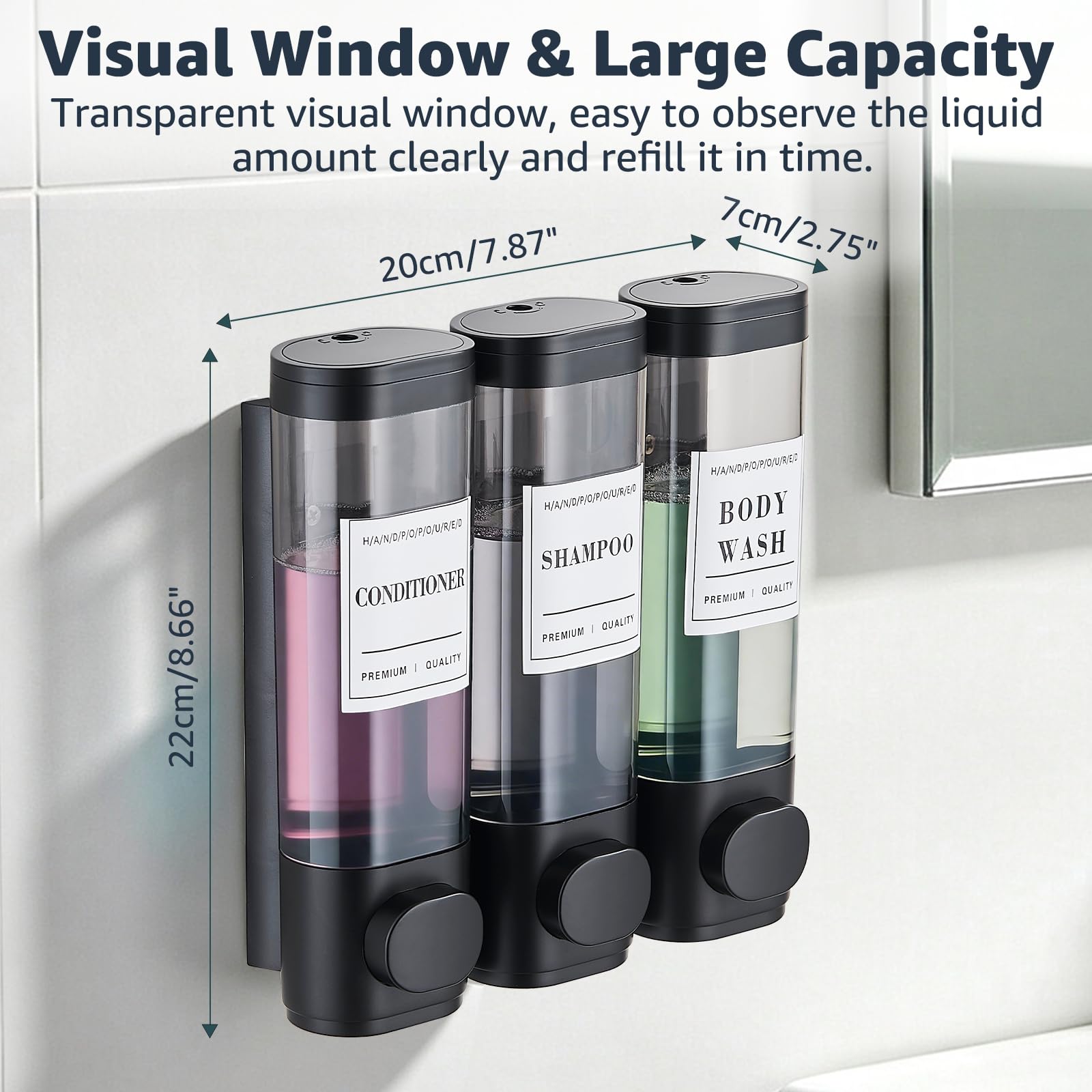 Shampoo and Conditioner Dispenser