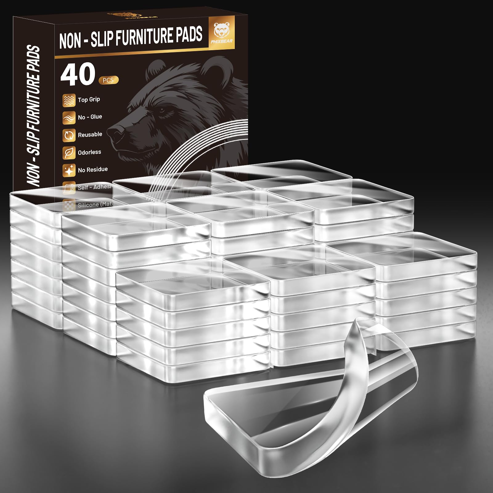 40 PCS Non Slip Furniture Pads (40 Count)
