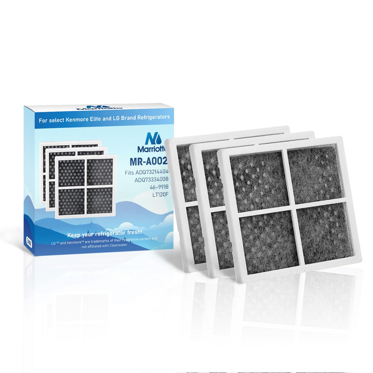 LT120F Refrigerator Air Filter Replacement for LG LT120F (3 Count)