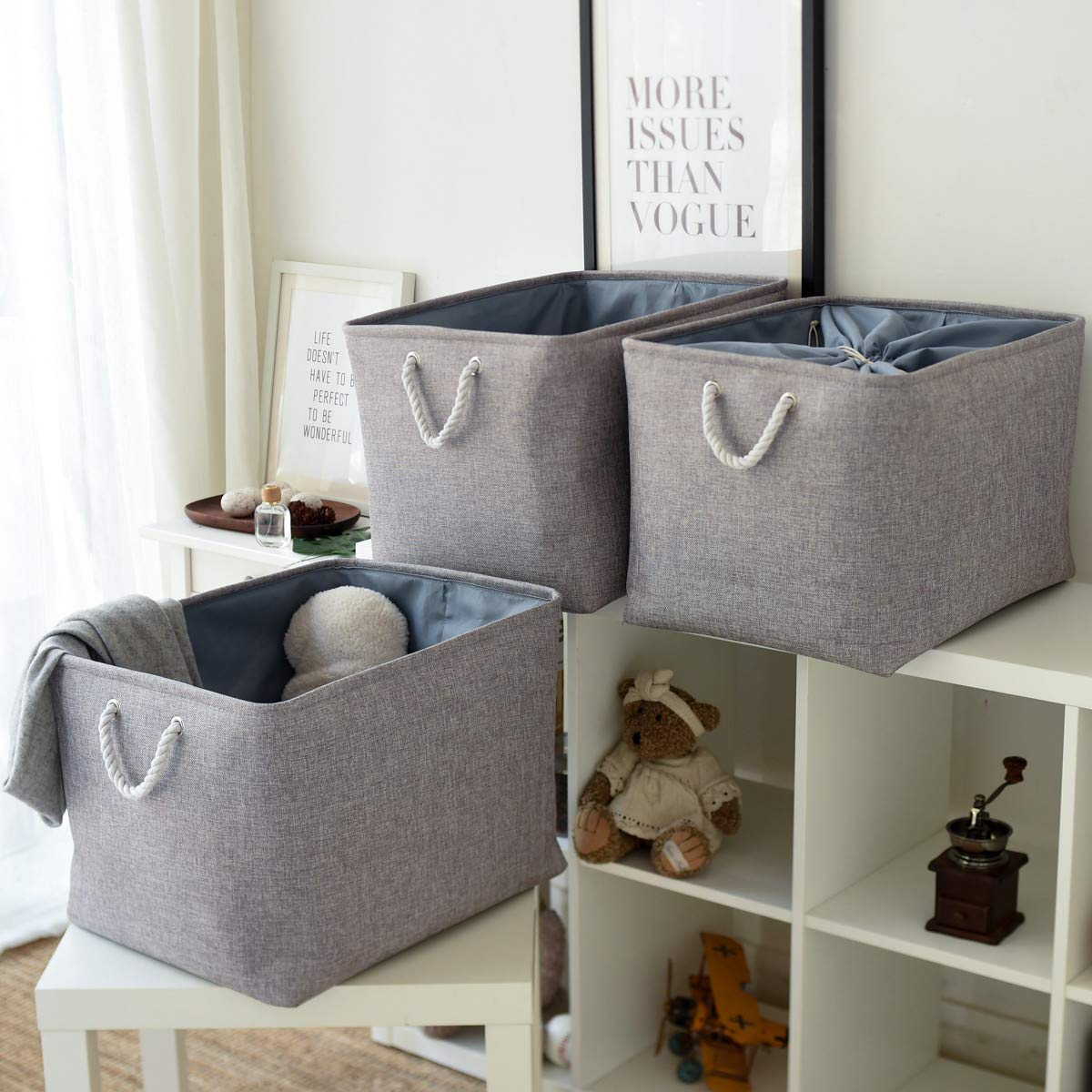 Fabric Storage Bins Baskets for Organizing (3 Count)